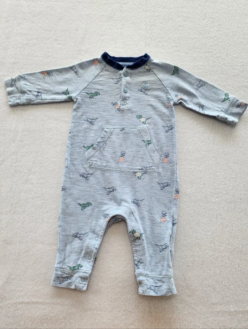 Baby Gap 3-6M 2 Piece Dinosaur Romper Footed Sleeper Bear Bundle